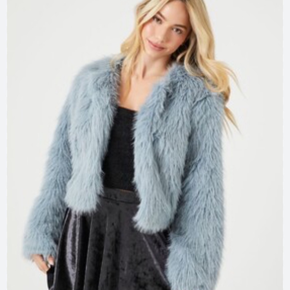 Forever 21 faux fur jacket size M